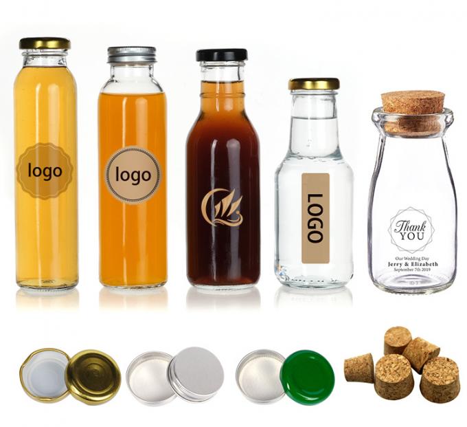 200 ml 250 ml 16 oz bottiglie di succo di vetro Contenitore di bevande a sfera 3