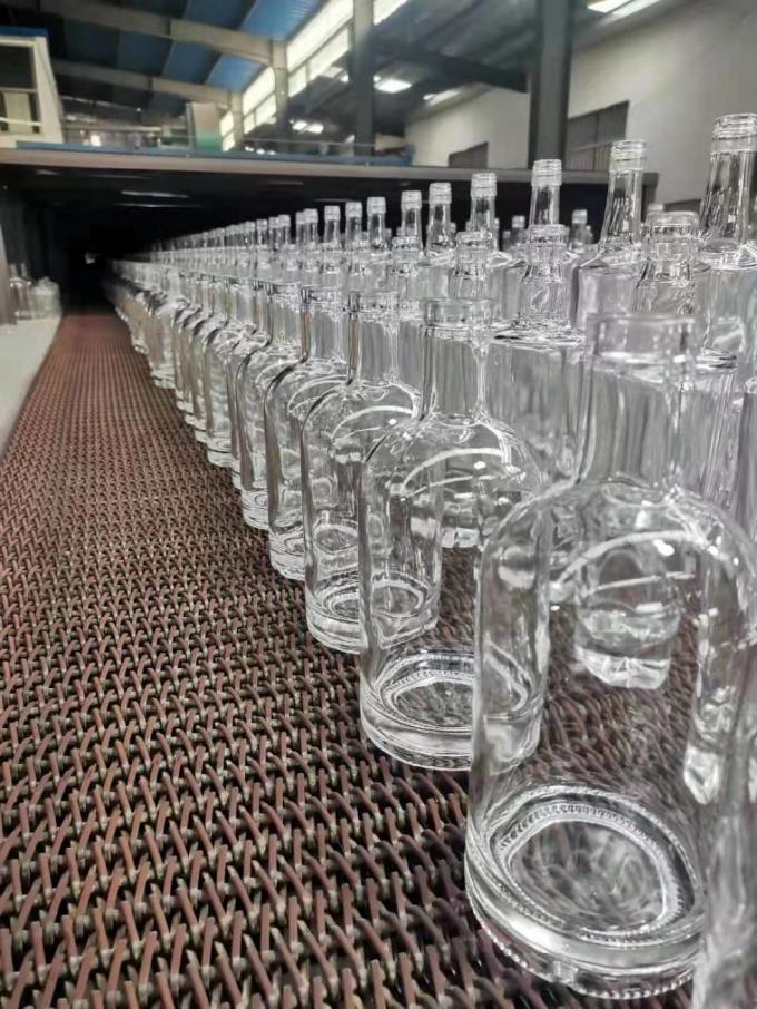 Prezzo economico750ml Flint Glass Liquor Bottles Custom Printed For Cocktail whisky rum 6