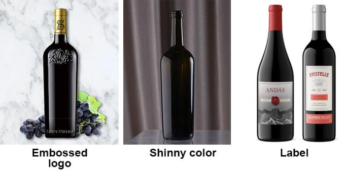 Bottiglia di vino rosso di 750 ml vuota Bottiglie di vino liquoroso con coperchio a vite 7