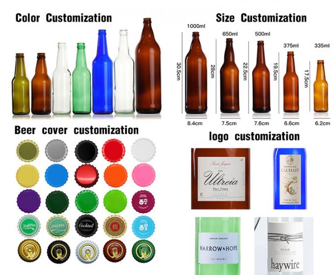Ambrato Trasparente Mini Bottiglie Corona Occhiali Peroni 330ml 500ml 5