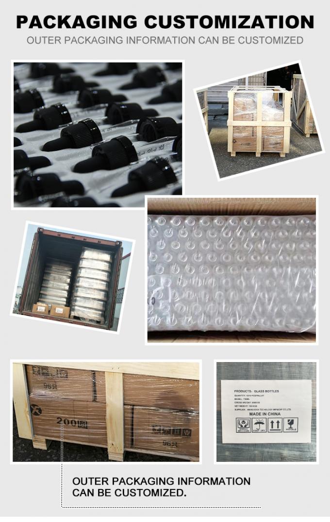 Tintura su etichetta personalizzata 5 ml Bottiglie di cristallo ambra per gocciolante in massa con tappo di plastica 2