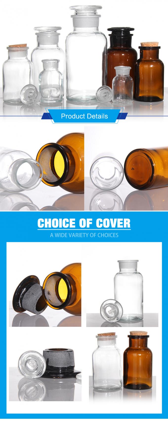 50 ml 1000 ml Bottiglie di vetro marrone rotondo Bottiglie di farmacia 0