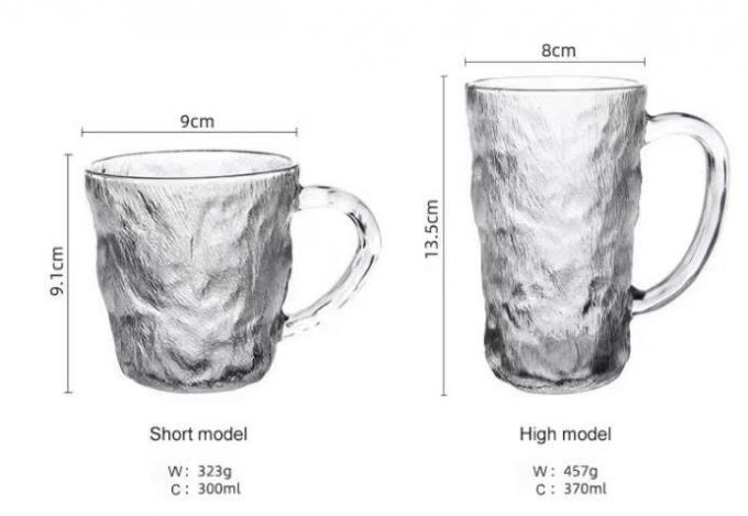Tazze da caffè a cristallo da 300 ml, con maniglia 1