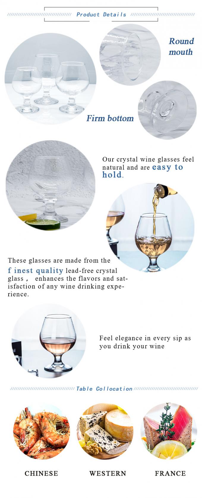 Cognac a tronco corto Brandy Glass Crystal Cup Cup 1
