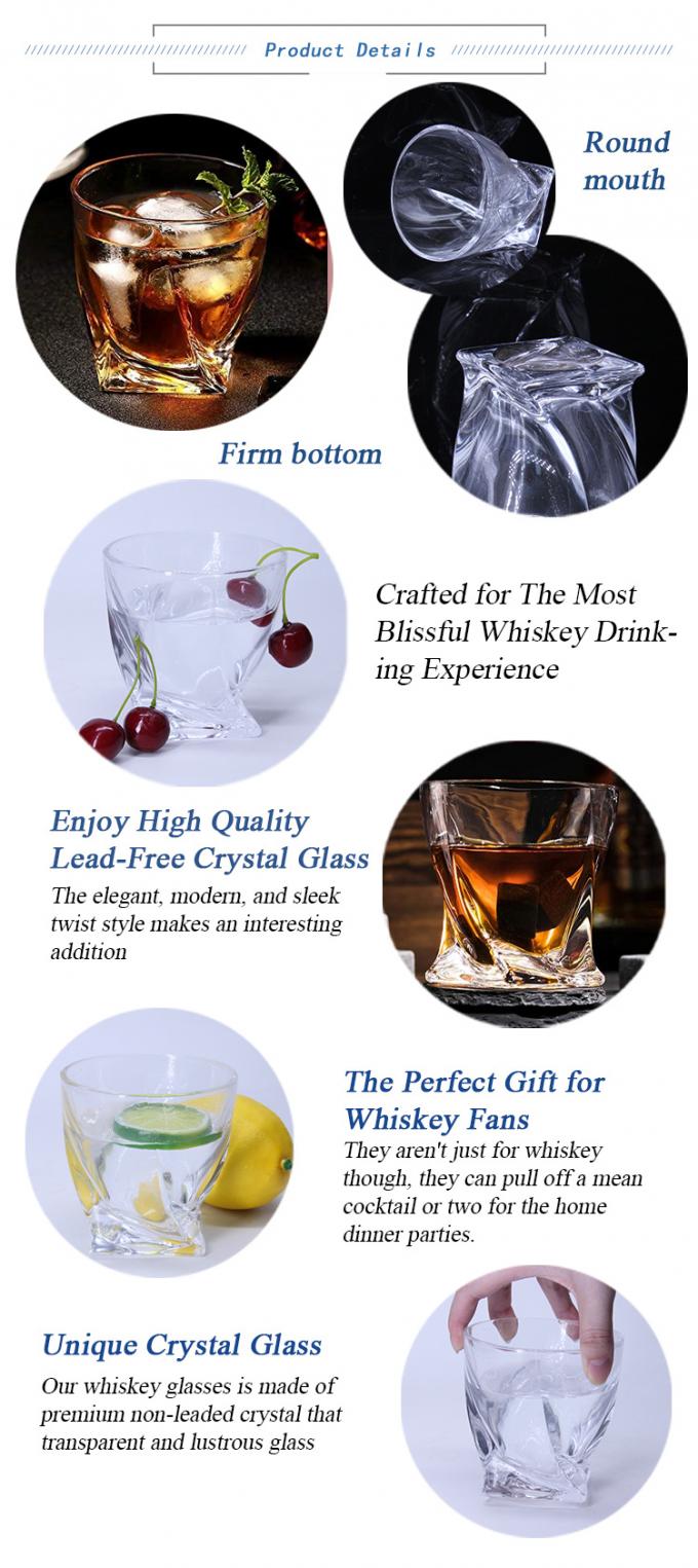 Tazza di cristallo di whisky personalizzata 300 ml per bere vino 0