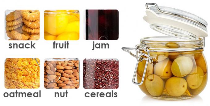 Bottine di vetro alimentari personalizzate Bottine di vetro sigillate per cetrioli di qualità alimentare 6