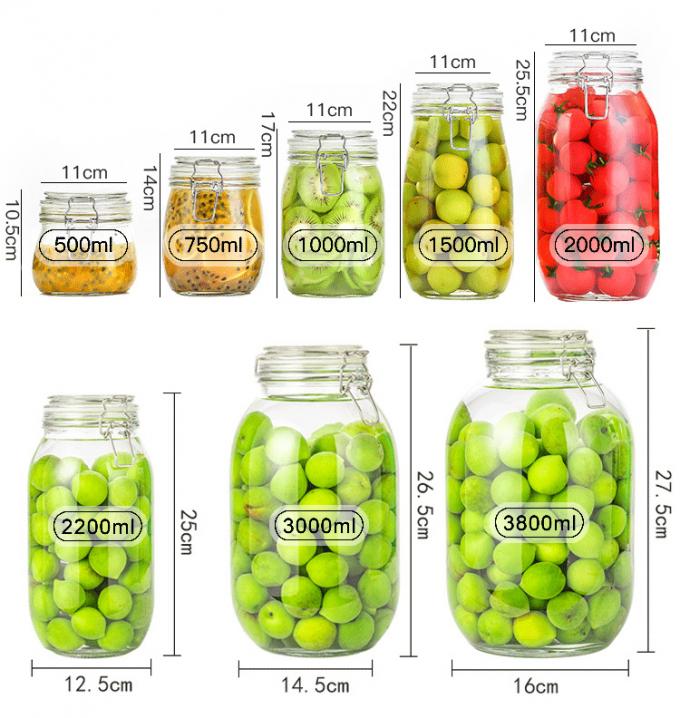 Bottine di vetro di alta qualità 4oz 8oz 10oz 12oz 16oz 25oz 32oz Bottine di vetro Mason 6