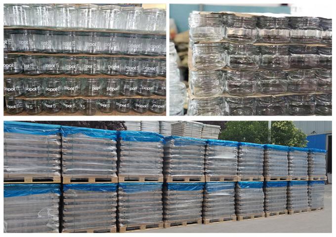 Bottine di vetro a sottaceti esagonali per pasta Bottine di vetro per alimenti quadrati Bottine di stoccaggio 16 oz 10