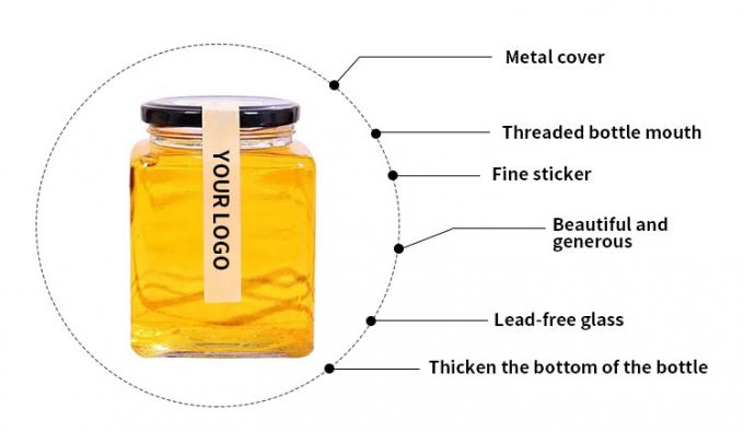 Contenitore da cucina di vetro con coperchio di metallo 1