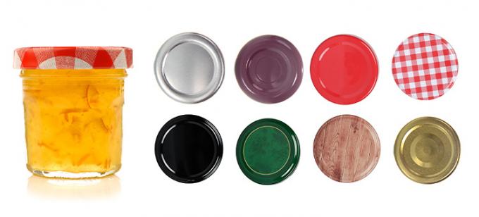 Bottine di conservazione di marmellata sigillate mini vuoto Bottine di vetro a forma rotonda 7