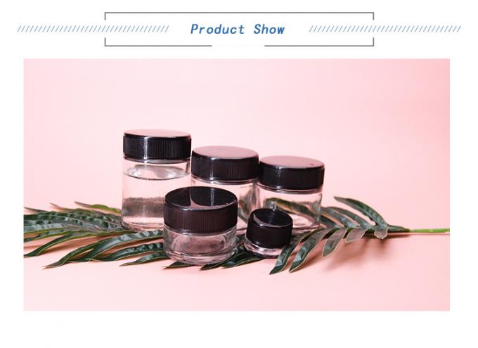 Vaso di vetro cosmetico trasparente Vaso di lozione da 200 ml con coperchio 0