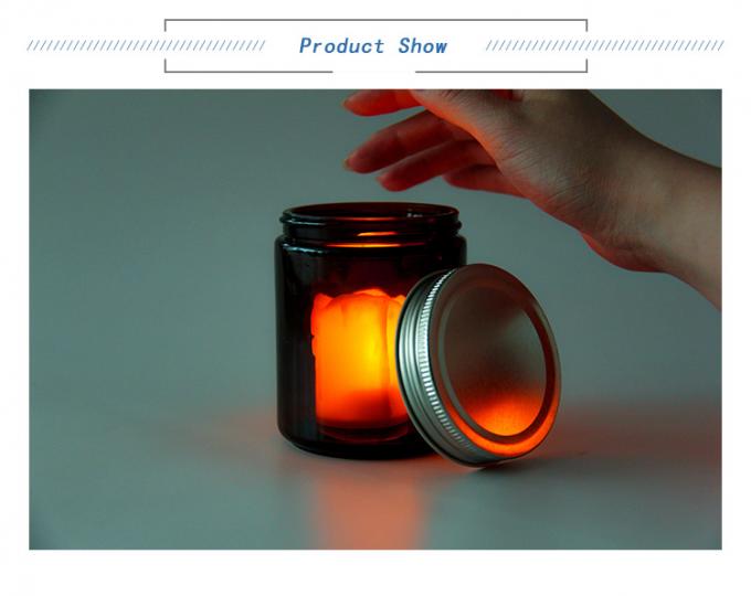 Confezioni per candele di vetro nero opaco ambra 0