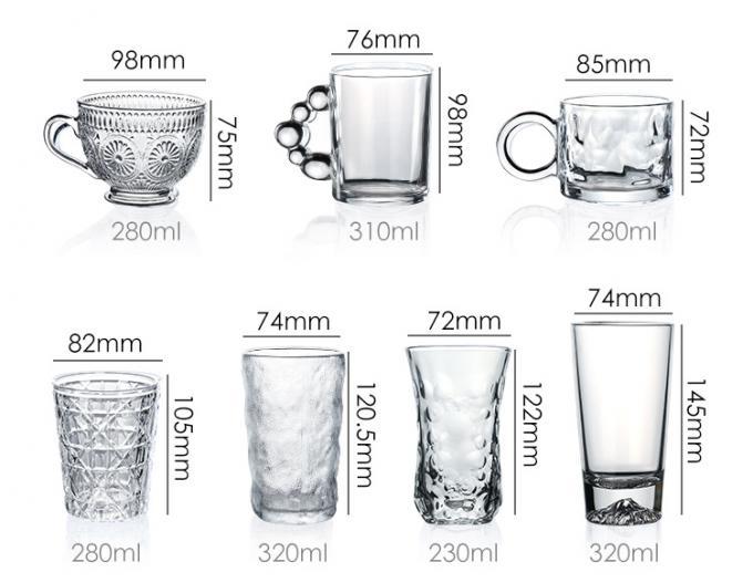 330 ml 200 ml Vetro in rilievo 3