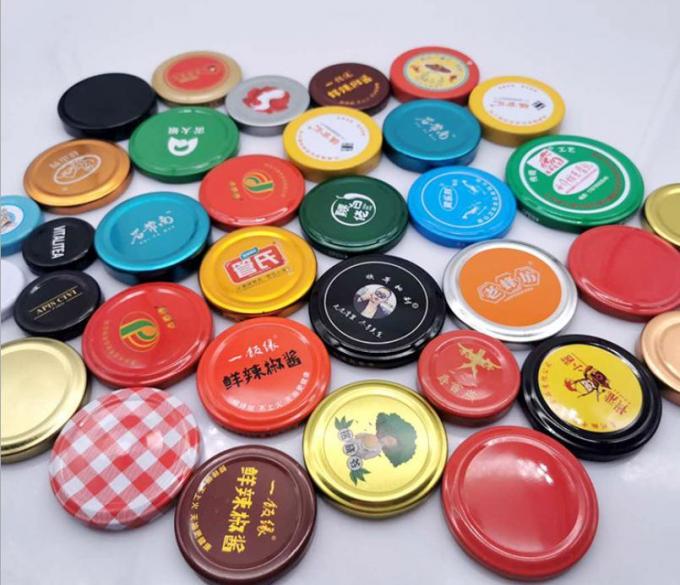 Al dettaglio 63mm 72mm 82mm Good Airtight Tinplate Food Storage Jar Coperture in ferro per vetro 5