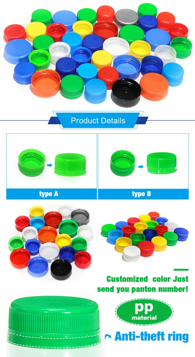 Cappucci di bottiglia d'acqua di plastica a piccola vite 28 mm 30 mm per succo di bevande 0