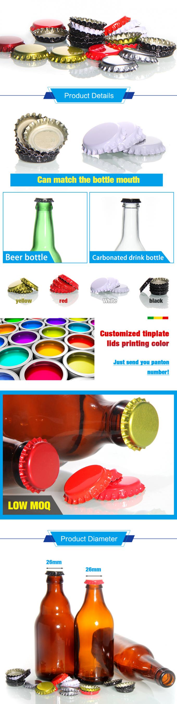 Vendita a caldo 26 mm Innovazione facile apertura anello tirare Ringtab birra bevande bottiglia corona tappo 0