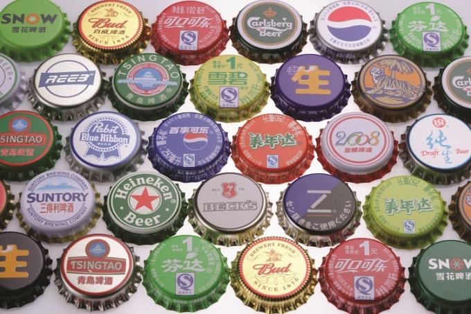 Vendita a caldo 26 mm Innovazione facile apertura anello tirare Ringtab birra bevande bottiglia corona tappo 4