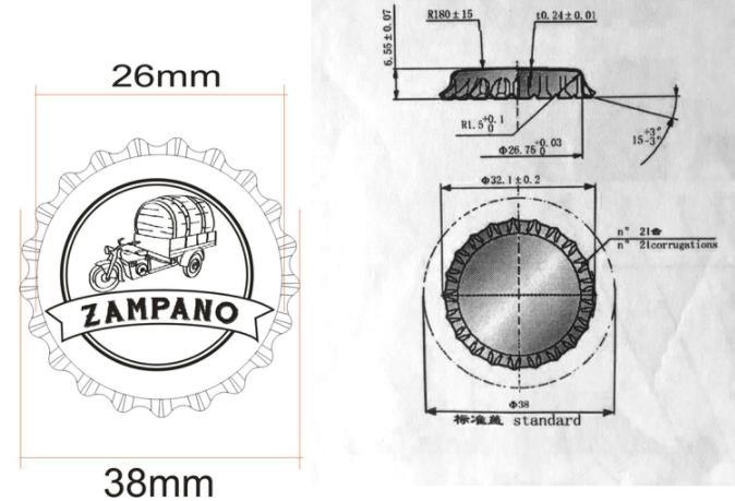 Vendita a caldo 26 mm Innovazione facile apertura anello tirare Ringtab birra bevande bottiglia corona tappo 6