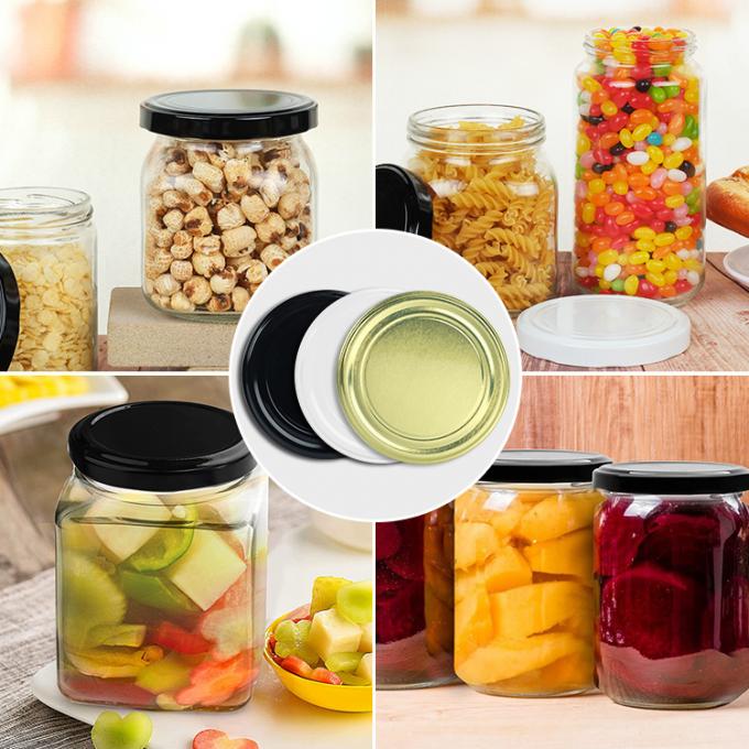 Vaso di vetro personalizzato con tappo di 43 mm per alimenti in scatola 2
