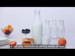 Vaso di salsa in vetro da 250 ml, 300 ml, 500 ml, 750 ml, da 1 litro con coperchio in metallo, coperchio in plastica