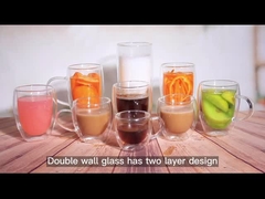 Prezzo all'ingrosso Bottiglia di vetro a doppia parete