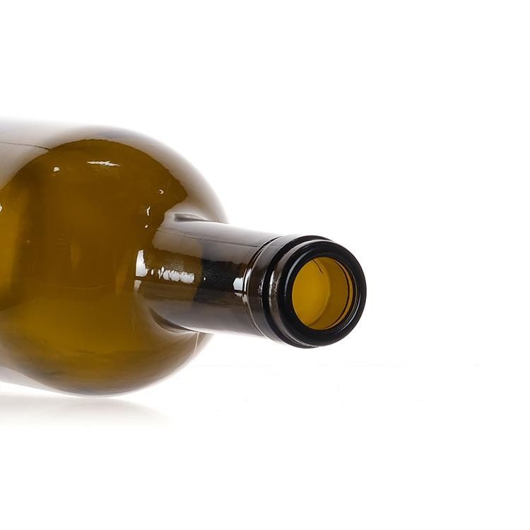 Bottiglia di vino di Bordeaux 750 ml rotonda con sughero a fondo piatto
