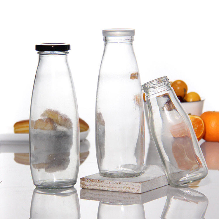 Vaso di salsa in vetro da 250 ml, 300 ml, 500 ml, 750 ml, da 1 litro con coperchio in metallo, coperchio in plastica
