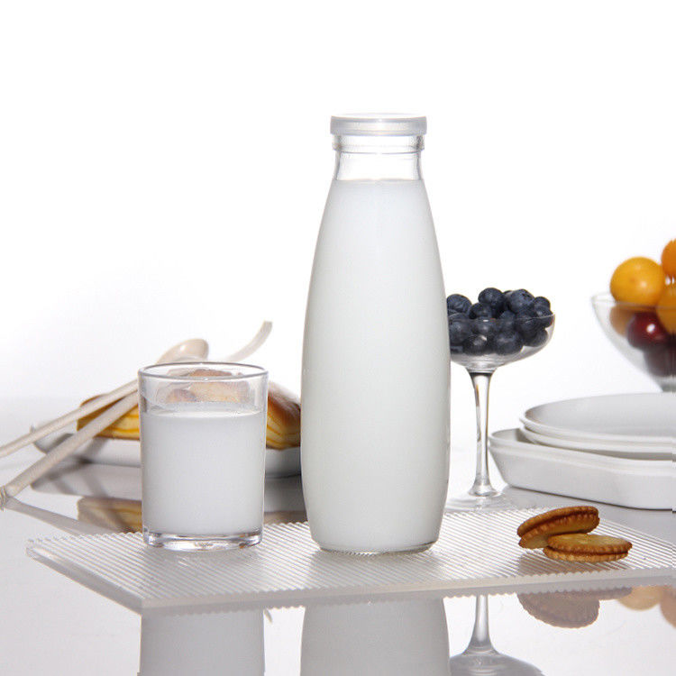 Prezzo di fabbrica 200ml 250ml 350ml 500ml 1000ml Bottiglia di salsa di vetro con coperchio di plastica con coperchio a vite