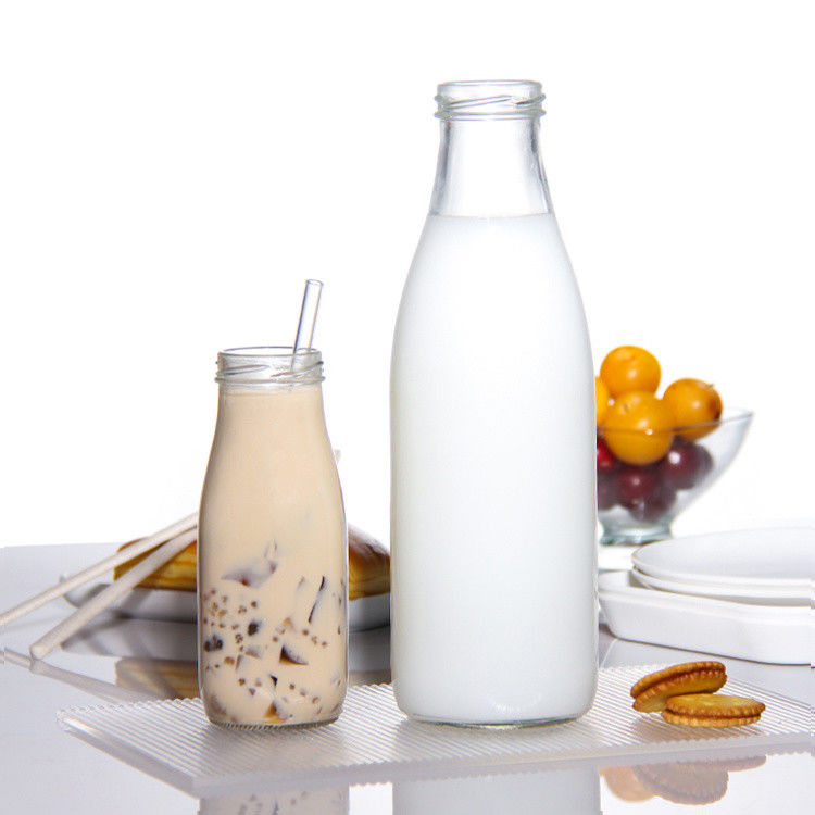 Prezzo di fabbrica 200ml 250ml 350ml 500ml 1000ml Bottiglia di salsa di vetro con coperchio di plastica con coperchio a vite