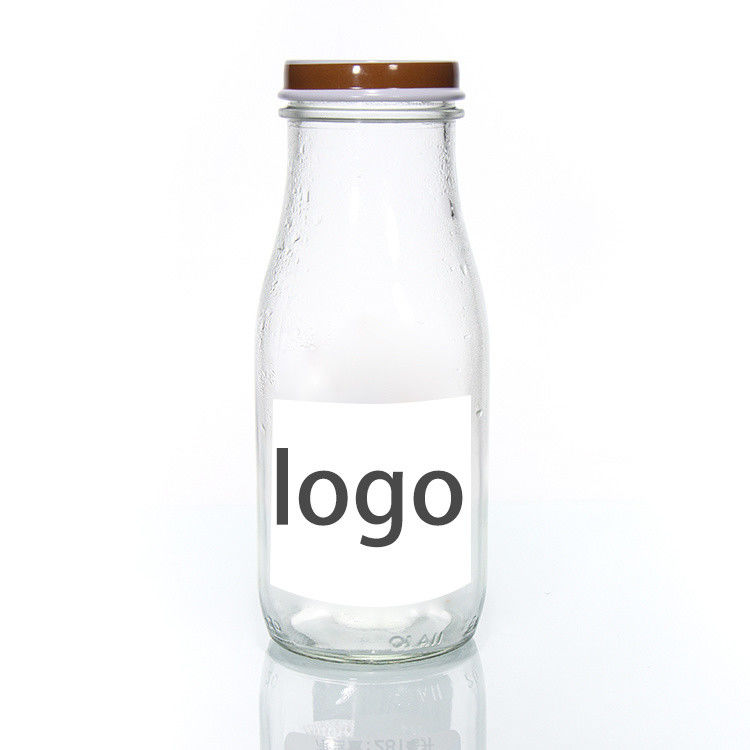 OEM 250ml 500ml 1000ml 2 litri bottiglie di latte di vetro Bottine di latte di tipo alimentare Forma rotonda