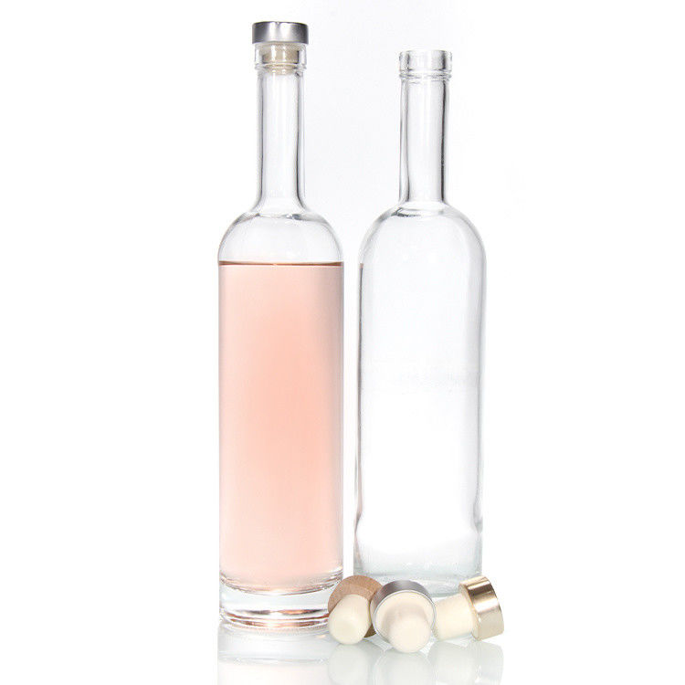 Prezzo basso 750 ml Flint Liquor Bottiglia Ovale bottiglia di vetro Chiare bottiglie di liquore per il whisky