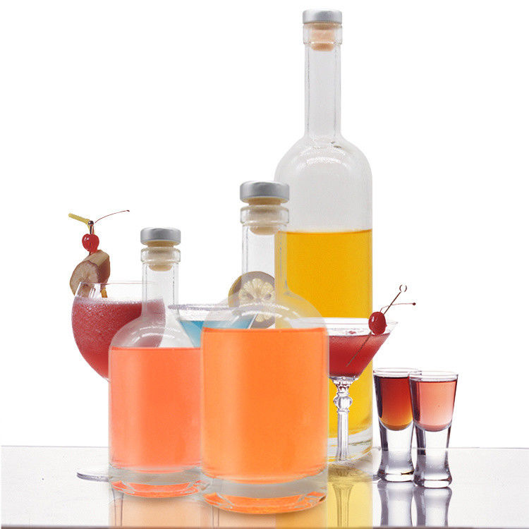 Tequila Super Flint Spirits Bottiglie di liquore in vetro Bartop Cork 750 ml