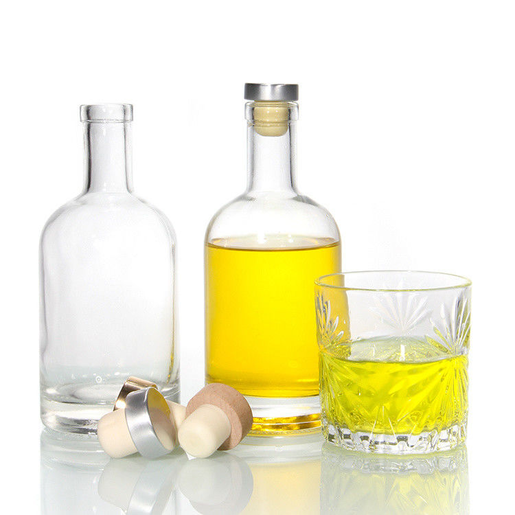 Tequila Super Flint Spirits Bottiglie di liquore in vetro Bartop Cork 750 ml