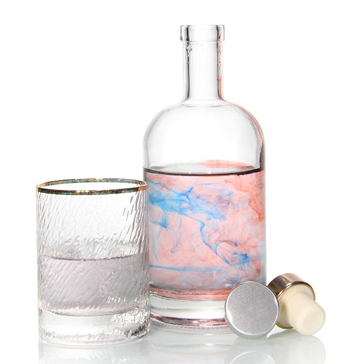 Tequila Super Flint Spirits Bottiglie di liquore in vetro Bartop Cork 750 ml