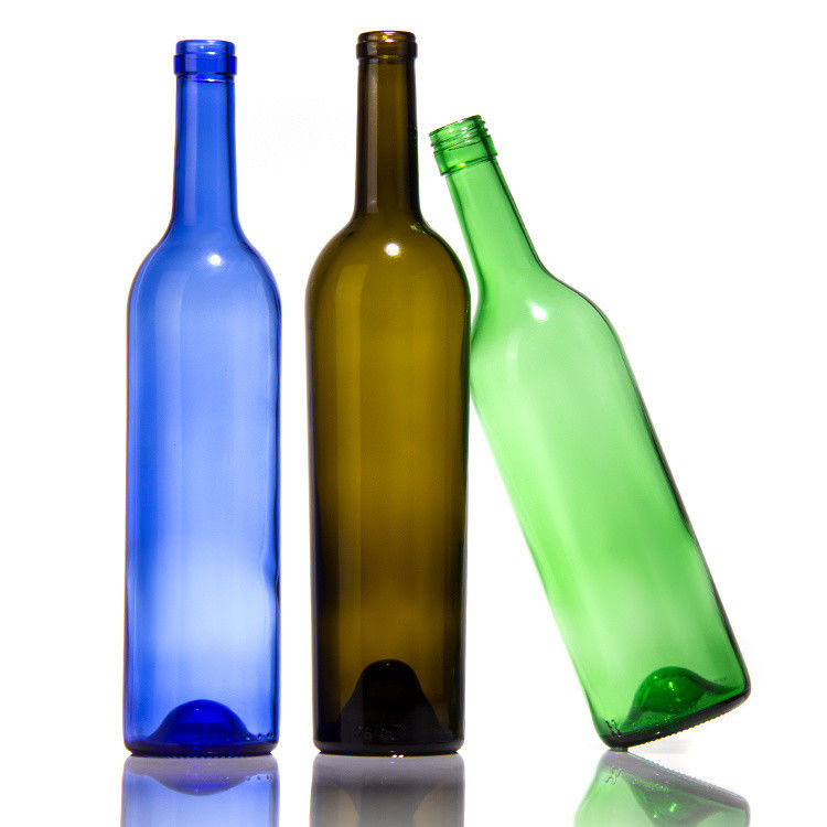 Produttori di lusso bottiglia di vino rosso da 375 ml 750 ml verde scuro bottiglie di vetro vuote con coperchio