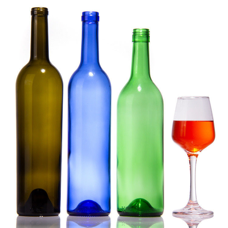 Fabbrica vendere bottiglie di vetro verde scuro e bottiglia di vetro di vino rosso con coperchio ermetico