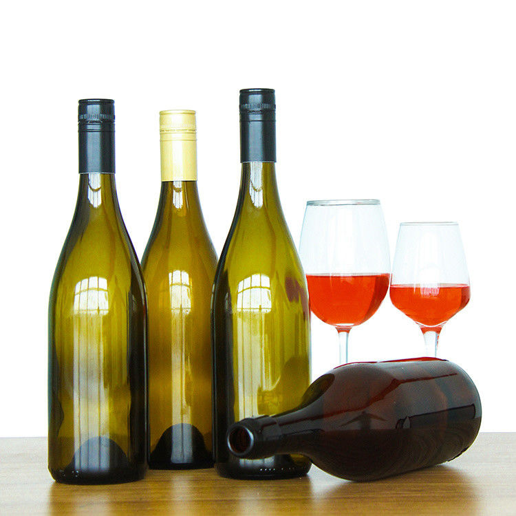 Bottiglia vuota da 750 ml di vino di Bordeaux con coperchio di sughero di legno