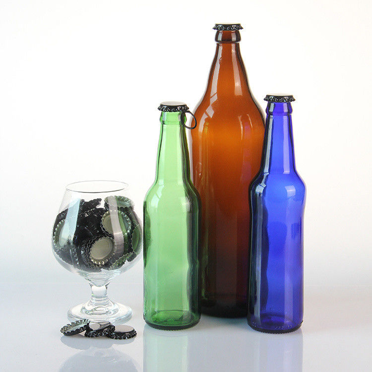 Bottiglie di liquore di vetro Nero Bottiglie di vino di vetro trasparente 500 ml 750 ml per whisky Champagne Birra Brandy