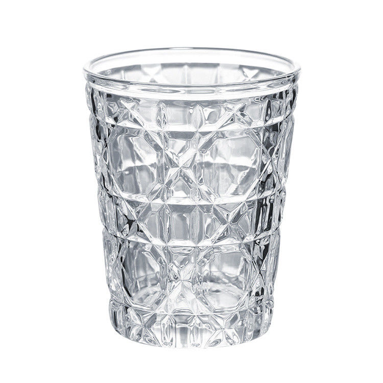 Bicchieri di vino senza stelo incisi senza piombo Tazze di vetro per whisky espresso