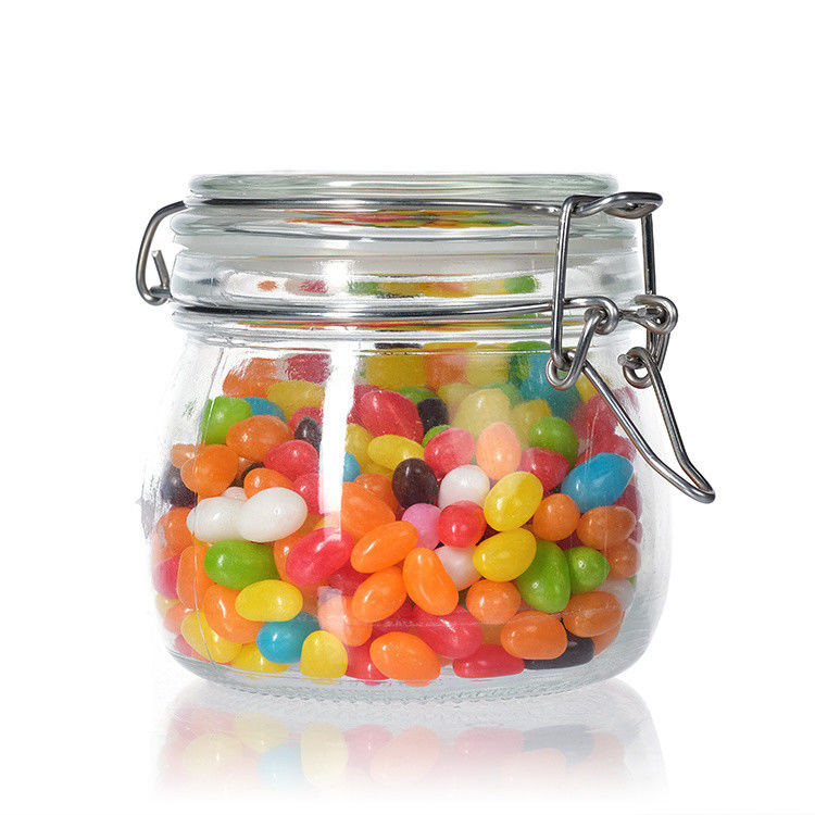 Vaso sigillato di grande capacità, in vetro vuoto e trasparente, con tappo a clip 100 ml 200 ml