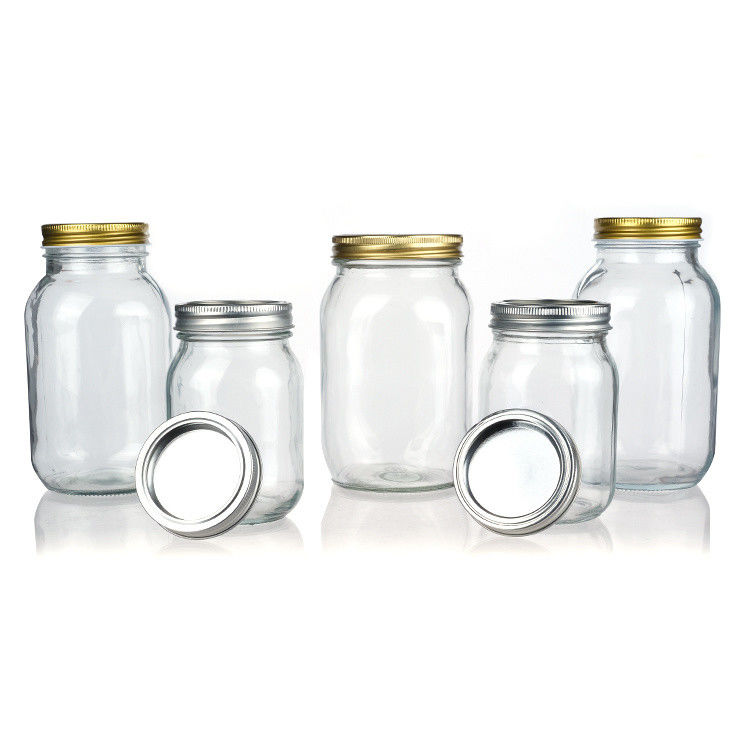 Vaso di conservazione a bocca larga 86 mm Vaso di vetro Mason Vaso per burro di arachidi marmellata