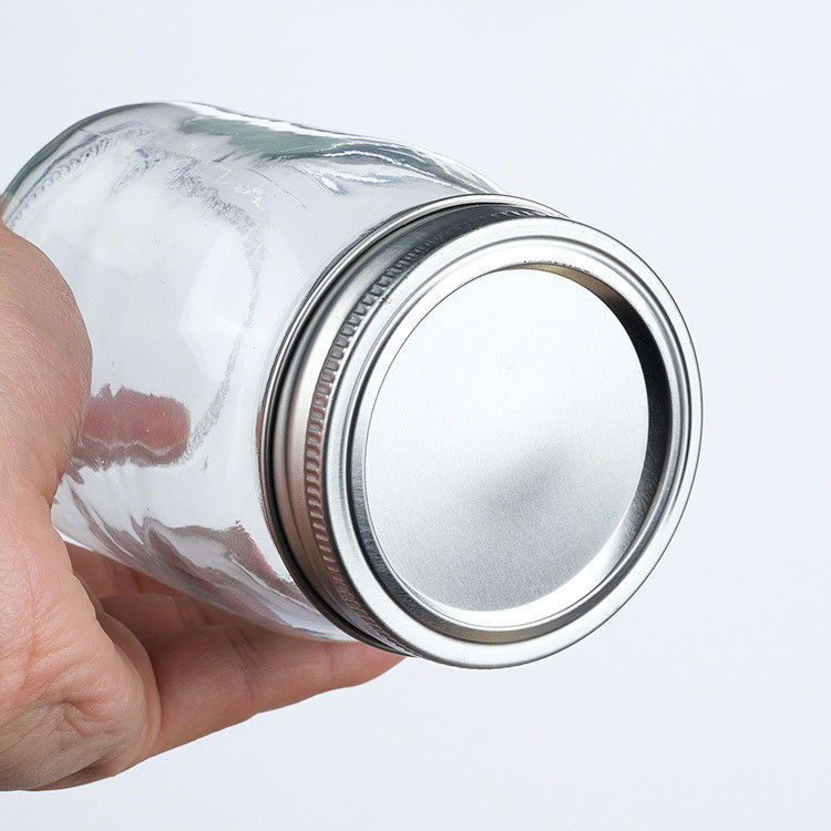 Nuovo design rotondo 45 ml 12 oz 14 oz diverse dimensioni vetro mason vaso per lo stoccaggio dei cibi