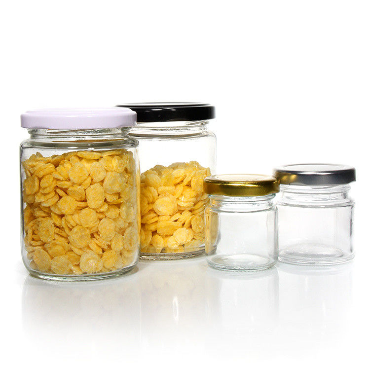 Alta Qualità 45Ml 100Ml 150Ml 350Ml 450Ml Cucina Airtight Food Bottine Di Vetro Con Capo Metallico