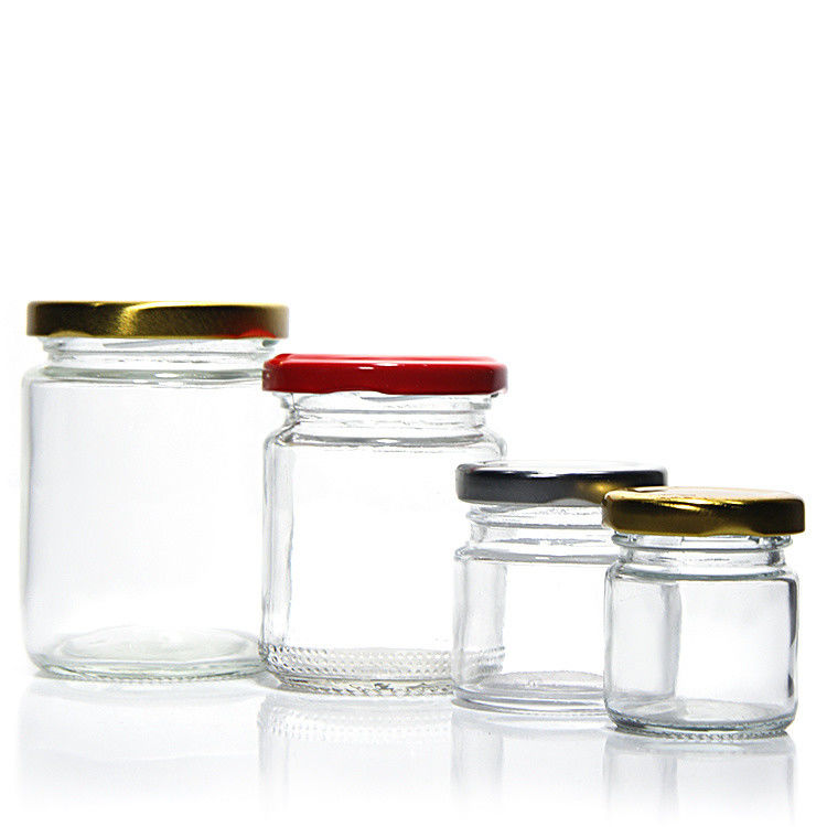 Alta Qualità 45Ml 100Ml 150Ml 350Ml 450Ml Cucina Airtight Food Bottine Di Vetro Con Capo Metallico