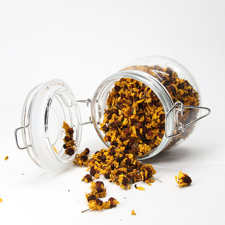 Alte qualità all'ingrosso150ml 200ml 250ml Barattolo di vetro rotondo per conservare i cetriolini con alto coperchio