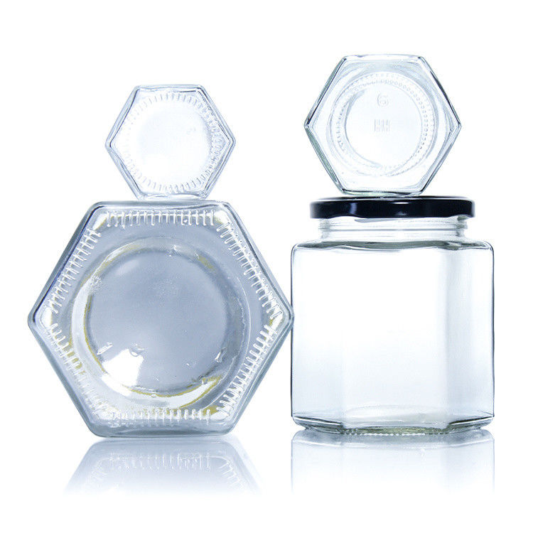 Bottine di vetro per lo stoccaggio dello zucchero con tappo di latta 4 oz Logo personalizzato
