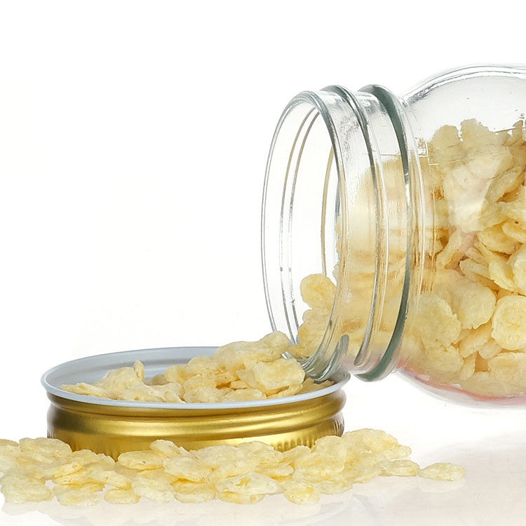 Fabbrica Vendita diretta Alimenti trasparenti Barattoli di vetro Mason Imballaggio Immagazzinamento Barattoli di vetro rotondi Barattoli di vetro Alimenti