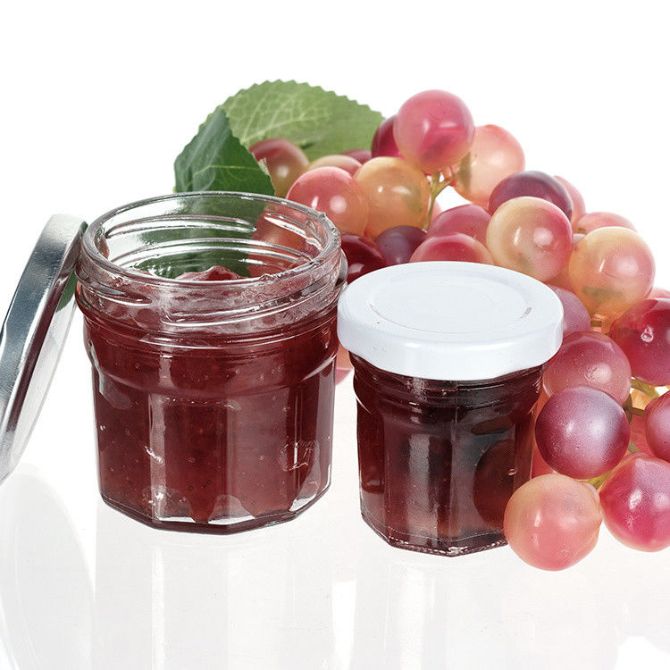 Bottine per conservare marmellata con sigillo elevato Bottine per conservare marmellata con coperchio in alluminio