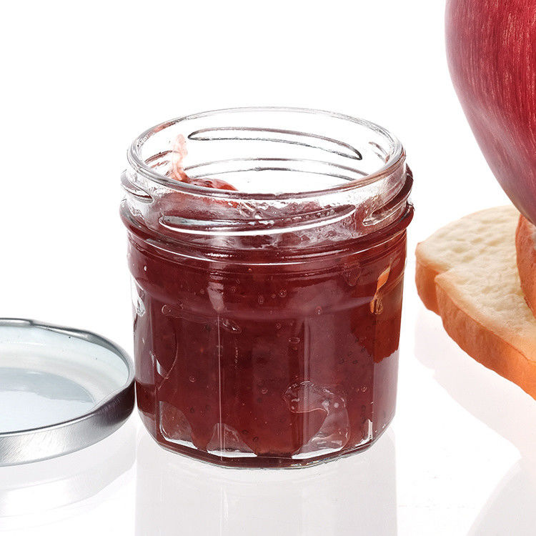 Bottine per conservare marmellata con sigillo elevato Bottine per conservare marmellata con coperchio in alluminio