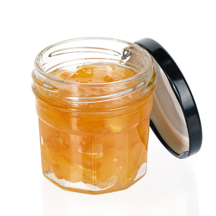 Prezzo di fabbrica Vaso di imballaggio per alimenti trasparente Vaso di vetro rotondo di dimensioni multiple